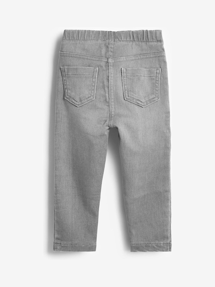 Black/Grey Denim 2 Pack Elasticated Waist Jeggings (3mths-7yrs) - Image 4 of 6