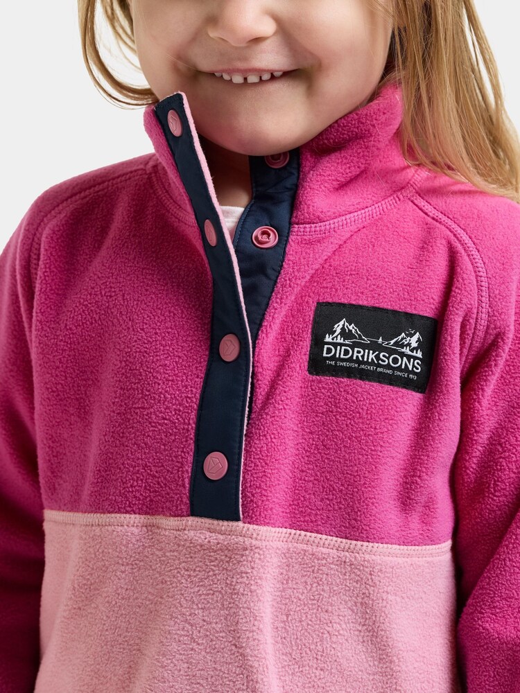 Didriksons Light Pink Monte Half Button Fleece - Image 5 of 5 Didriksons Light Pink Monte Half Button Fleece - Image 5 of 5