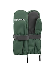 Didriksons Green Biggles Waterproof Zip Mittens Gloves - Image 1 of 1