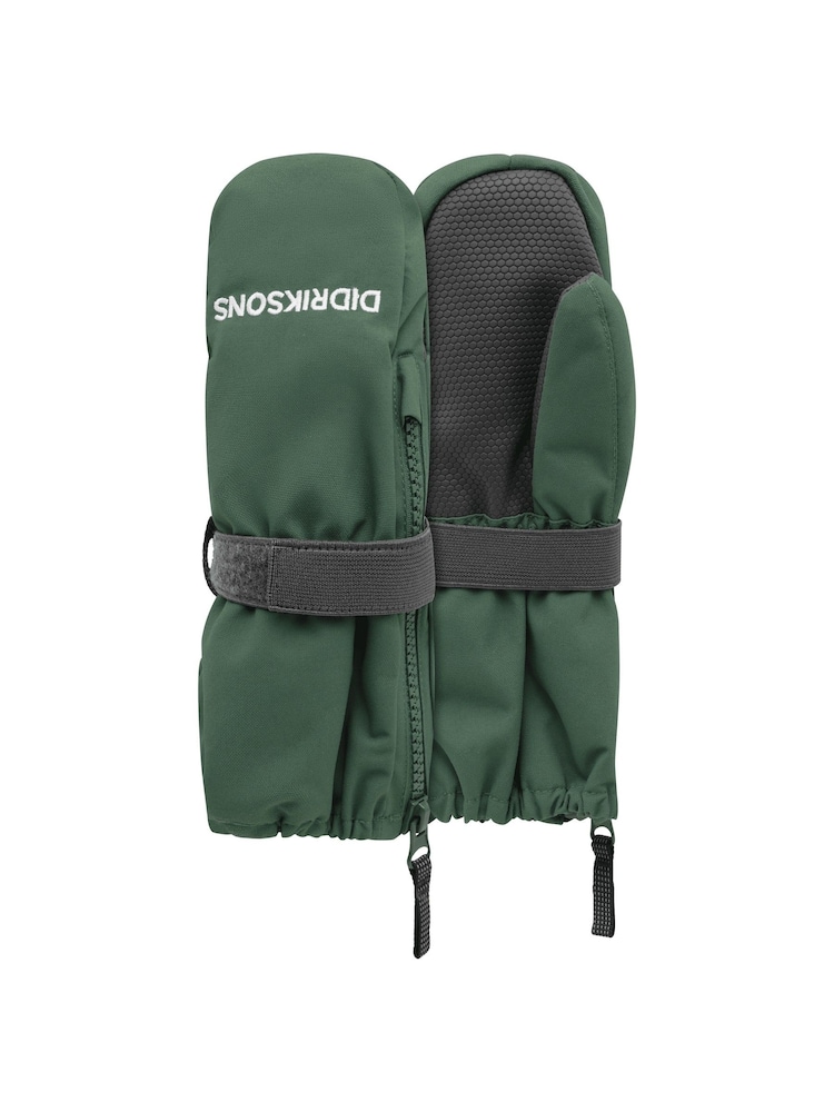 Didriksons Green Biggles Waterproof Zip Mittens Gloves - Image 1 of 1 Didriksons Green Biggles Waterproof Zip Mittens Gloves - Image 1 of 1
