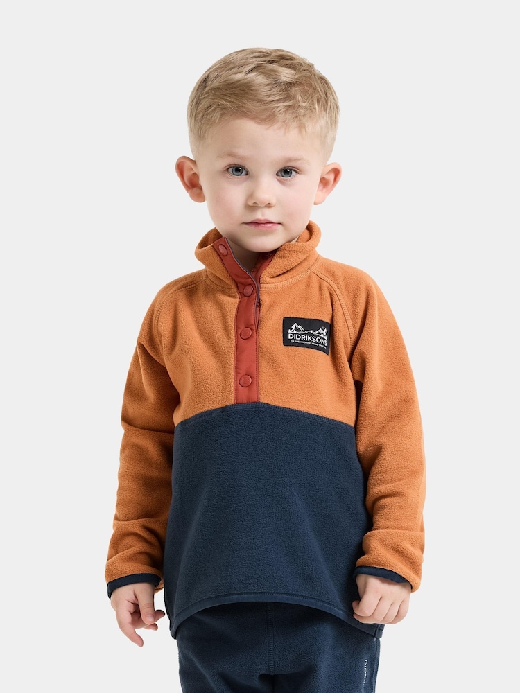 Didriksons Brown Monte Half Button Fleece - Image 1 of 5 Didriksons Brown Monte Half Button Fleece - Image 1 of 5