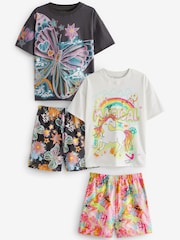 Graffiti Butterfly Short Pyjamas 2 Pack (3-16yrs) - Image 6 of 10