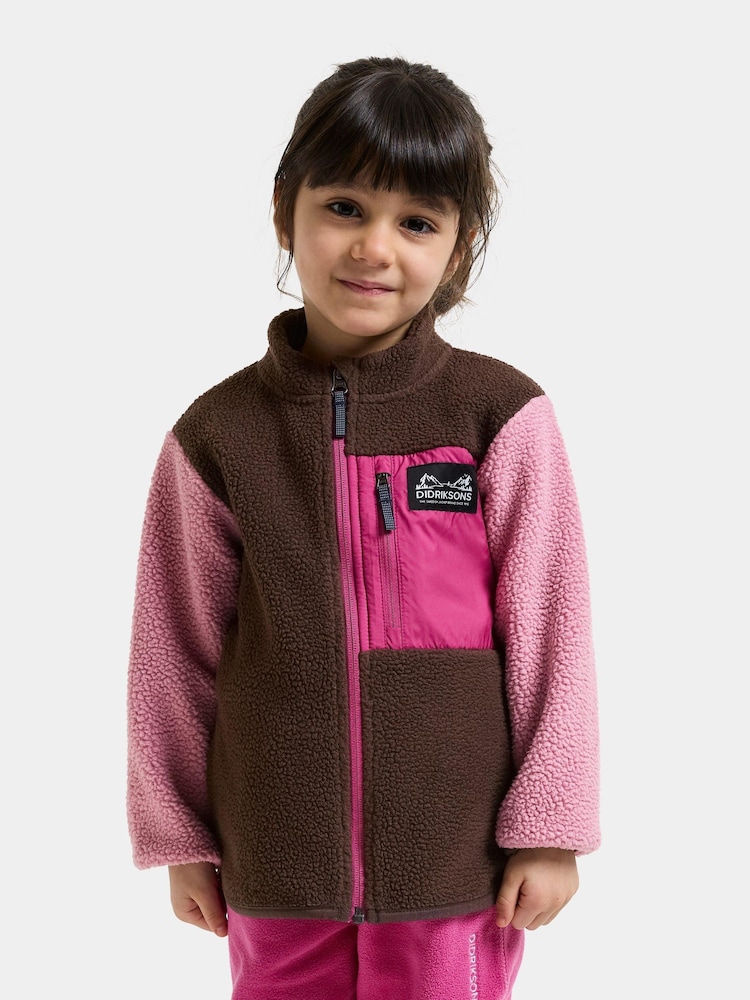 Didriksons Pink Anten Kids Full-Zip Fleece - Image 1 of 6 Didriksons Pink Anten Kids Full-Zip Fleece - Image 1 of 6