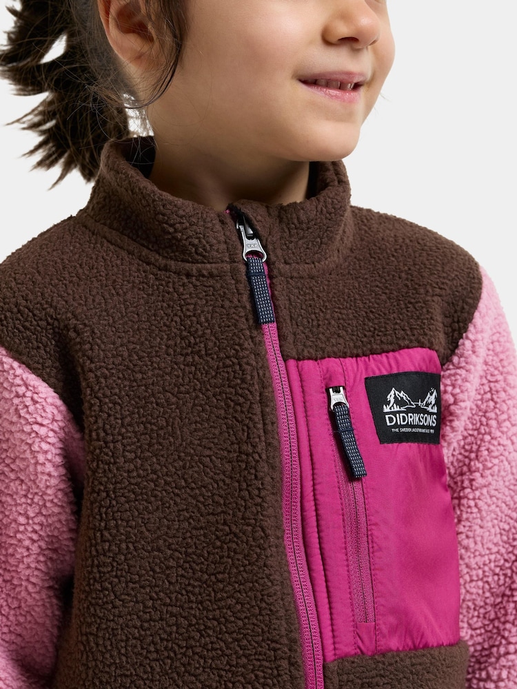 Didriksons Pink Anten Kids Full-Zip Fleece - Image 6 of 6 Didriksons Pink Anten Kids Full-Zip Fleece - Image 6 of 6