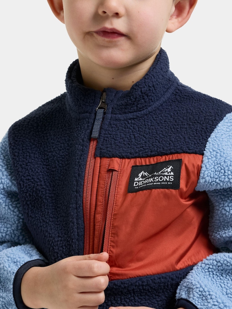 Didriksons Blue Anten Kids Full-Zip Fleece - Image 5 of 5