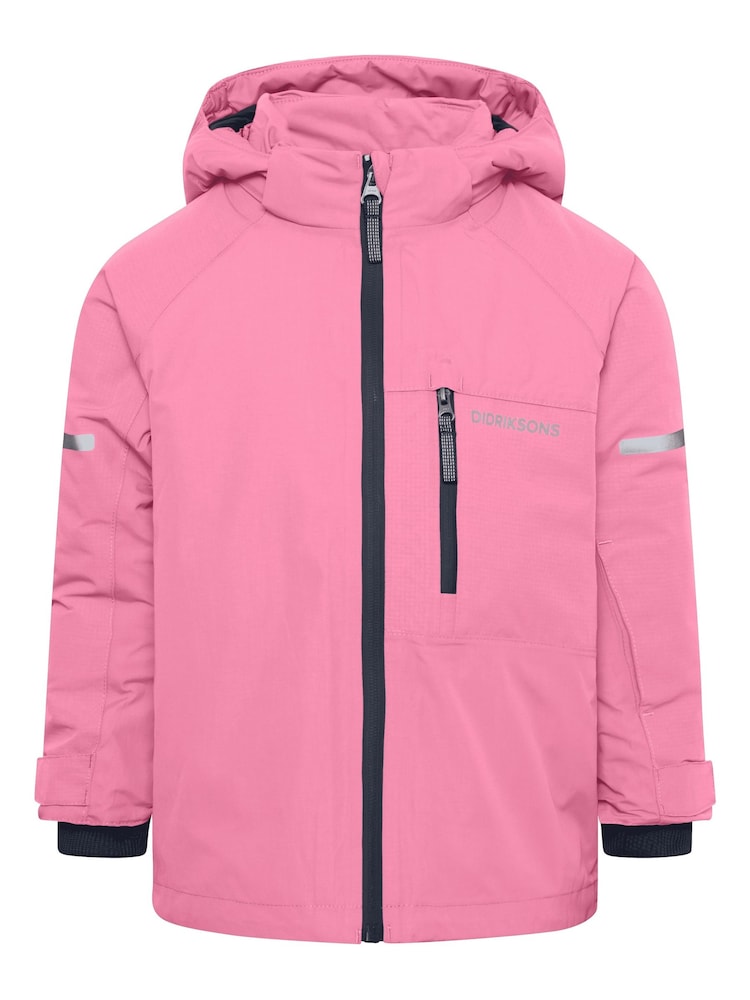 Didriksons Pink Falken Kids Waterproof Jacket - Image 1 of 2 Didriksons Pink Falken Kids Waterproof Jacket - Image 1 of 2