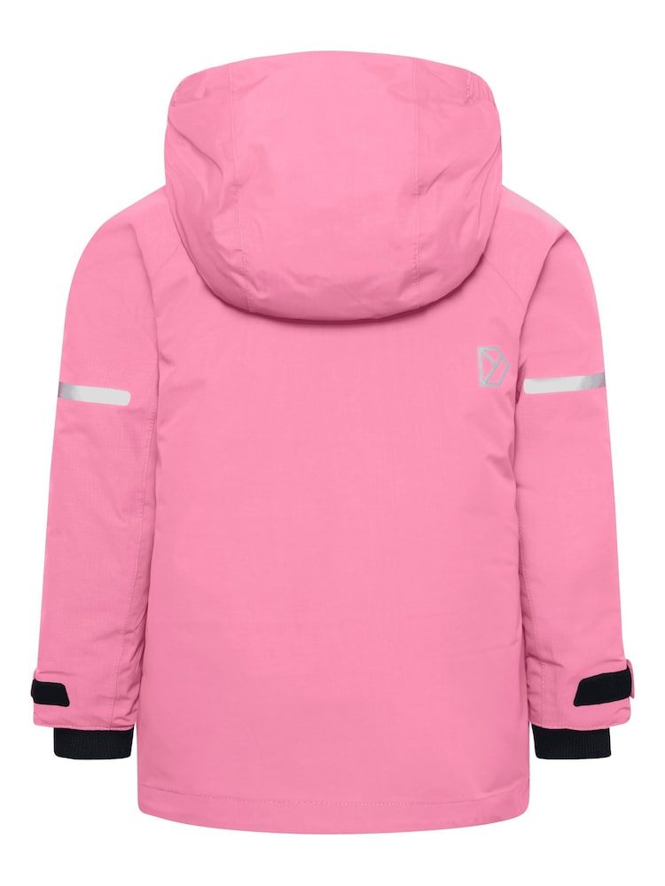 Didriksons Pink Falken Kids Waterproof Jacket - Image 2 of 2 Didriksons Pink Falken Kids Waterproof Jacket - Image 2 of 2