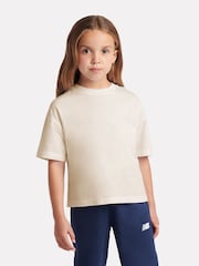 New Balance Cream Jersey Small Logo T-Shirt - Image 1 of 8