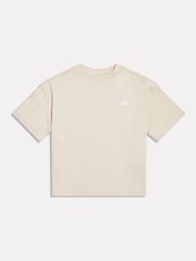 New Balance Cream Jersey Small Logo T-Shirt - Image 6 of 8