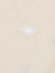 New Balance Cream Jersey Small Logo T-Shirt - Image 8 of 8