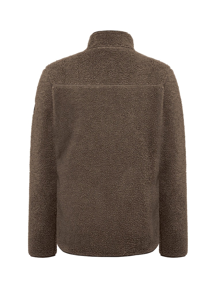 Didriksons Brown Peter Mens Fullz-Zip Fleece - Image 2 of 2 Didriksons Brown Peter Mens Fullz-Zip Fleece - Image 2 of 2
