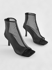 Black Forever Comfort® Sheer Mesh Shoe Boots - Image 1 of 5