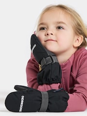 Didriksons Black Biggles Waterproof Zip Mittens Gloves - Image 1 of 1