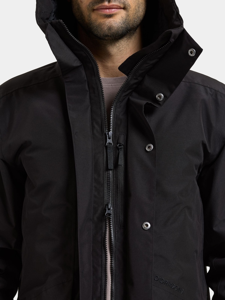 Didriksons Black Kenny Waterproof Coat - Image 6 of 6 Didriksons Black Kenny Waterproof Coat - Image 6 of 6