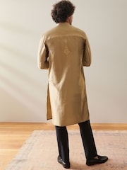 Gold Mens Long Length Kurta - Image 5 of 9