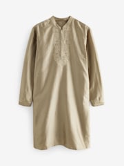 Gold Mens Long Length Kurta - Image 7 of 9