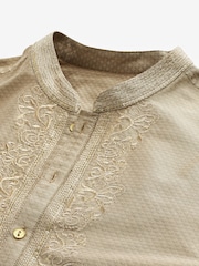Gold Mens Long Length Kurta - Image 8 of 9