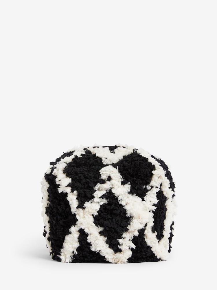 Black Geometric Berber Doorstop - Image 2 of 3