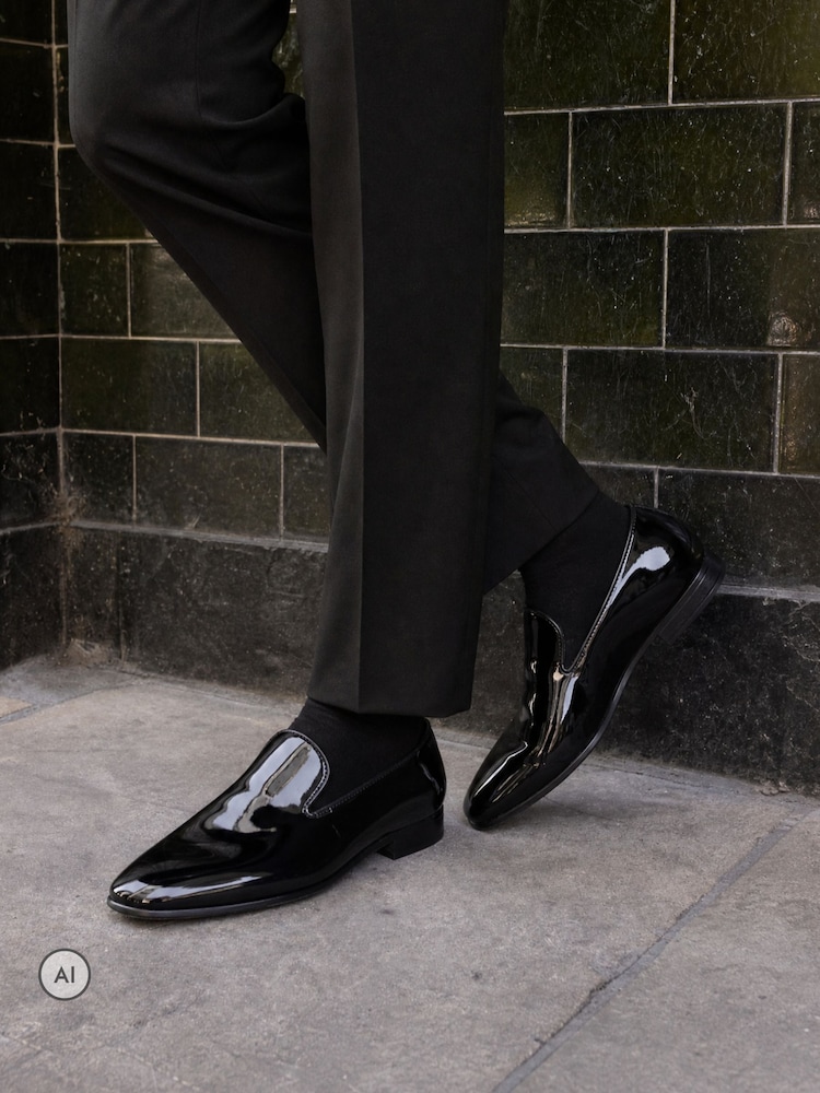 Novo Black NINO Patent Slip On Smart Loafer - Image 1 of 1 Novo Black NINO Patent Slip On Smart Loafer - Image 1 of 1