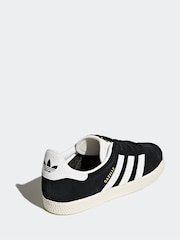 adidas Originals Black/White Junior Gazelle Trainers - Image 8 of 13