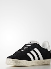adidas Originals Black/White Junior Gazelle Trainers - Image 9 of 13