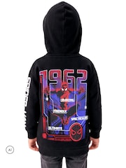 هودي بتصميم شخصية Marvel Spiderman بسحَّاب كامل بطبعة 1962 على الظهر - صورة 3 من 9