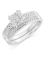 Beaverbrooks 18ct Diamond Bridal Set Rings - Image 1 of 4
