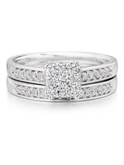 Beaverbrooks 18ct Diamond Bridal Set Rings - Image 2 of 4