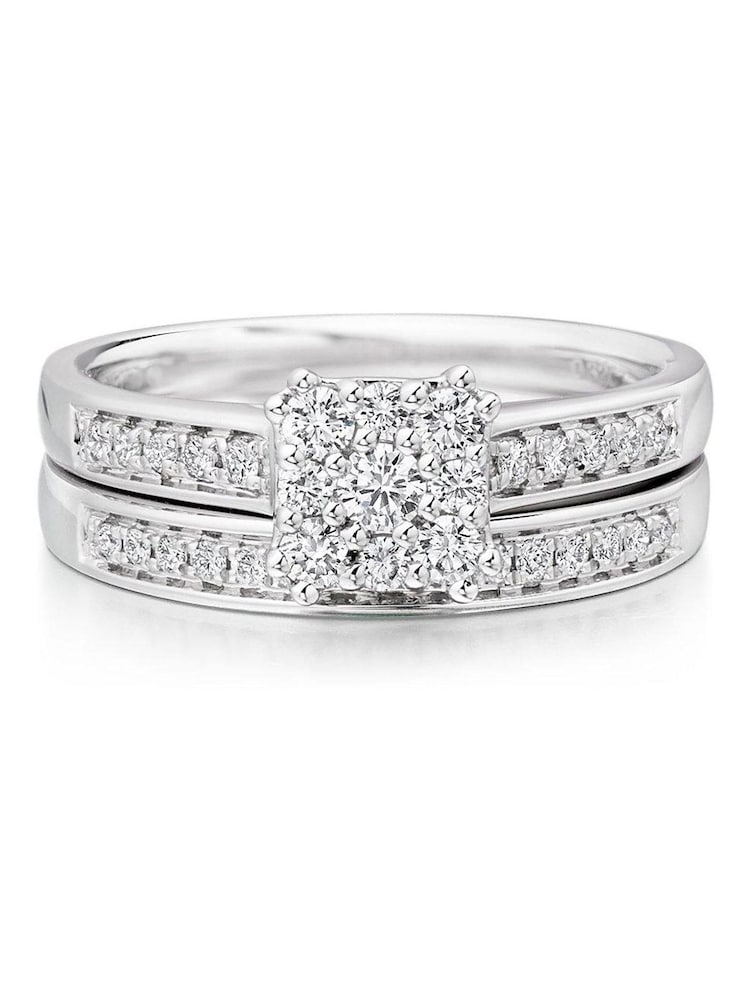 Beaverbrooks 18ct Diamond Bridal Set Rings - Image 2 of 4