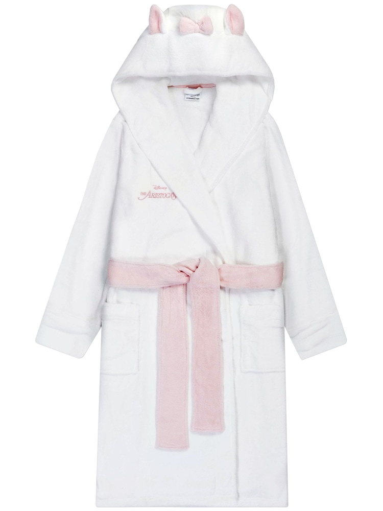 Character White Disney Aristocats Marie Fleece Dressing Gown - Image 1 of 9 Character White Disney Aristocats Marie Fleece Dressing Gown - Image 1 of 9