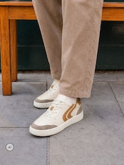 Novo Brown RILEY Leather Lace Up Trainers - Image 1 of 4