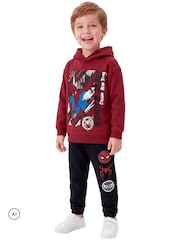 Character Red Marvel Spiderman Joggers and Hoodie Clothing Co ord Set - Image 1 of 9