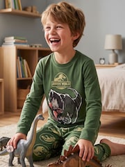 Lik Jurassic World Rebirth Tyrannosaurus Rex Pidžama sa dugim rukavom - Slika 10 od 11