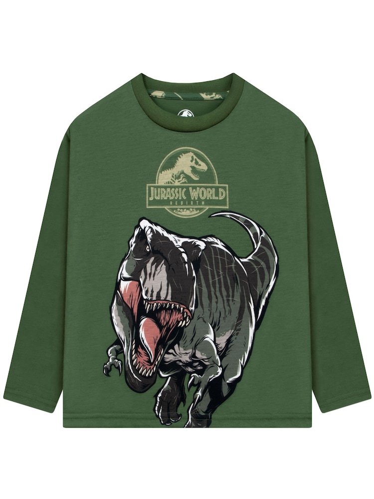 Lik Jurassic World Rebirth Tyrannosaurus Rex Pidžama sa dugim rukavom - Slika 2 od 11 Lik Jurassic World Rebirth Tyrannosaurus Rex Pidžama sa dugim rukavom - Slika 2 od 11