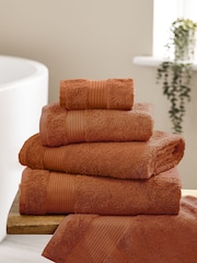 Orange Burnt Egyptian Cotton Towel - Image 1 of 6