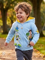 Character Blue Disney Toy Story Zip Through Hoodie With Back Print Logo - Image 10 of 11