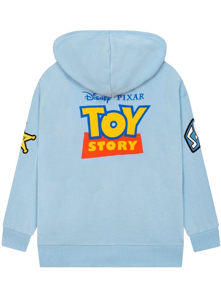 Character Blue Disney Toy Story Zip Through Hoodie With Back Print Logo - Image 2 of 11