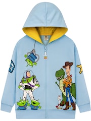 Character Blue Disney Toy Story Zip Through Hoodie With Back Print Logo - Image 3 of 11