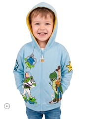 Character Blue Disney Toy Story Zip Through Hoodie With Back Print Logo - Image 5 of 11