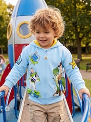 Character Blue Disney Toy Story Zip Through Hoodie With Back Print Logo - Image 8 of 11