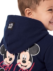 Character Blue Disney Mickey Mouse Zip Up Hoodie With Back Prints - Image 7 of 10