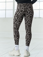 Grey Animal Fleece Lined Leggings - Image 3 of 7