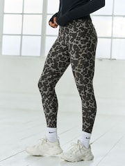 Grey Animal Fleece Lined Leggings - Image 4 of 7