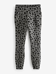 Grey Animal Fleece Lined Leggings - Image 6 of 7