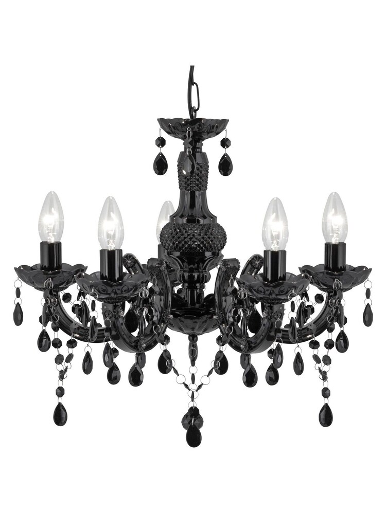 Searchlight Black Lillie Black 8Lt Pendant Ceiling Light - Image 2 of 3