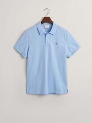 Bleu Capri - GANT Regular 100% Cotton Shield Polo Shirt - Image 4 de 4