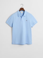 Azul Capri - Camisa polo GANT Regular 100% Cotton Shield - Imagem 5 de 5