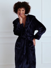 Chelsea Peers Blue Fleece Dressing Gown - Image 2 of 4