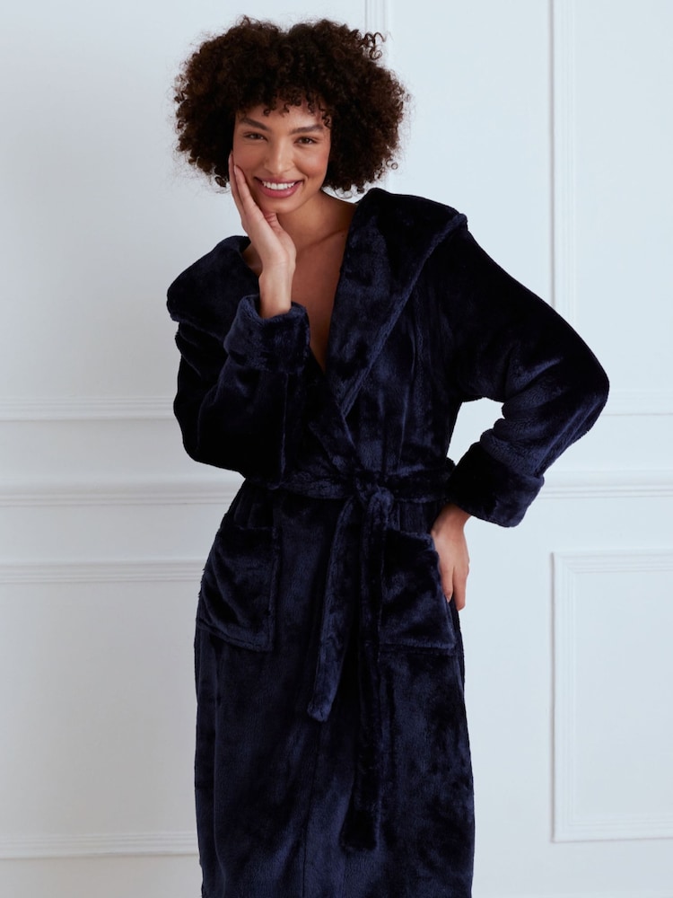 Chelsea Peers Blue Fleece Dressing Gown - Image 2 of 4
