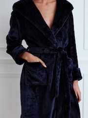 Chelsea Peers Blue Fleece Dressing Gown - Image 4 of 4
